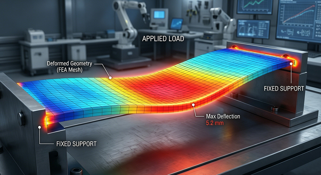 4 3D illustration showing heat distortion and residual stress in thin-walled CNC machined aluminum parts.
