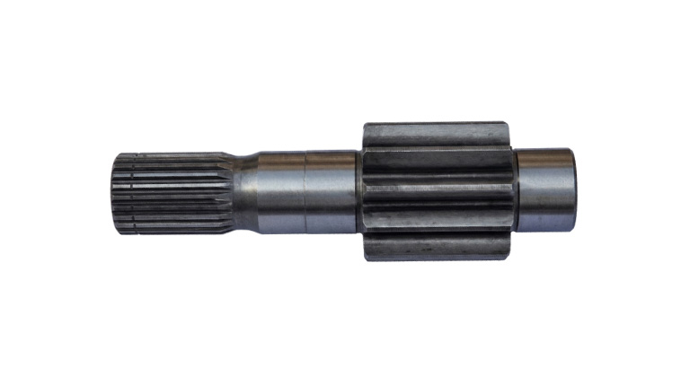 Custom CNC machined splined transmission shaft replacement for John Deere tractors and combine harvesters