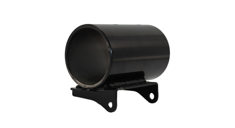 Heavy-duty industrial motor housing with welded mounting bracket