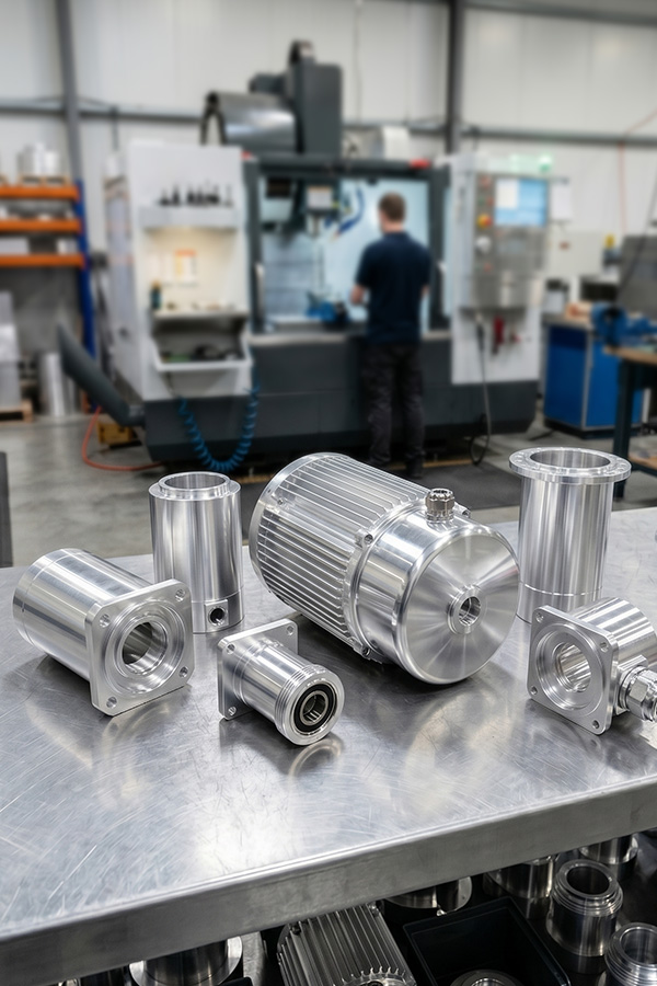 Custom CNC machined industrial housing components